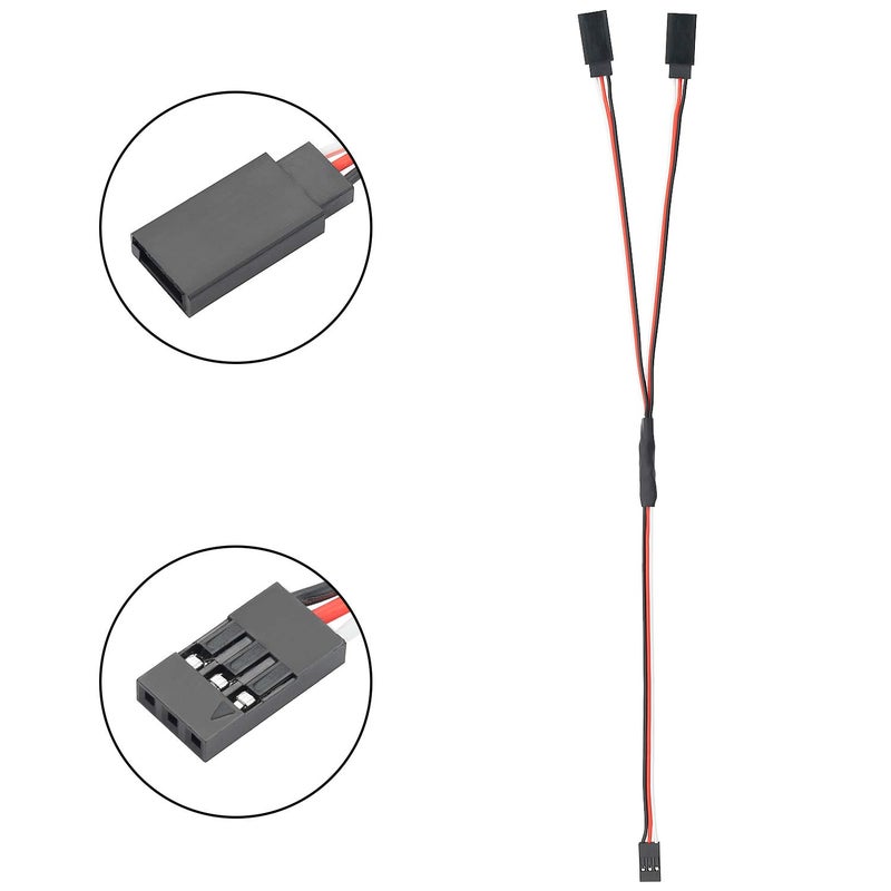 Sutemribor 30cm Remote Control Y Servo Extension Cable, Male to Female (Pack of 5) - Image 4